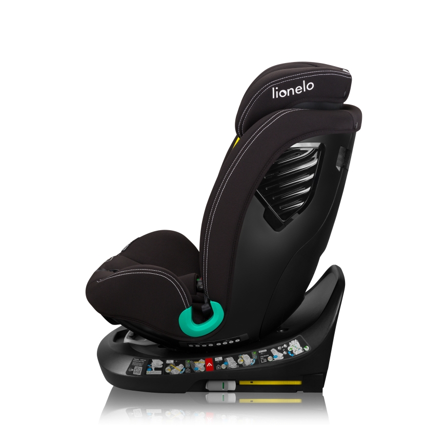 Lionelo - Περιστρεφόμενο παιδικό κάθισμα αυτοκινήτου με βάση BASTIAAN ONE i-Size 40-150 cm Μαύρο Carbon