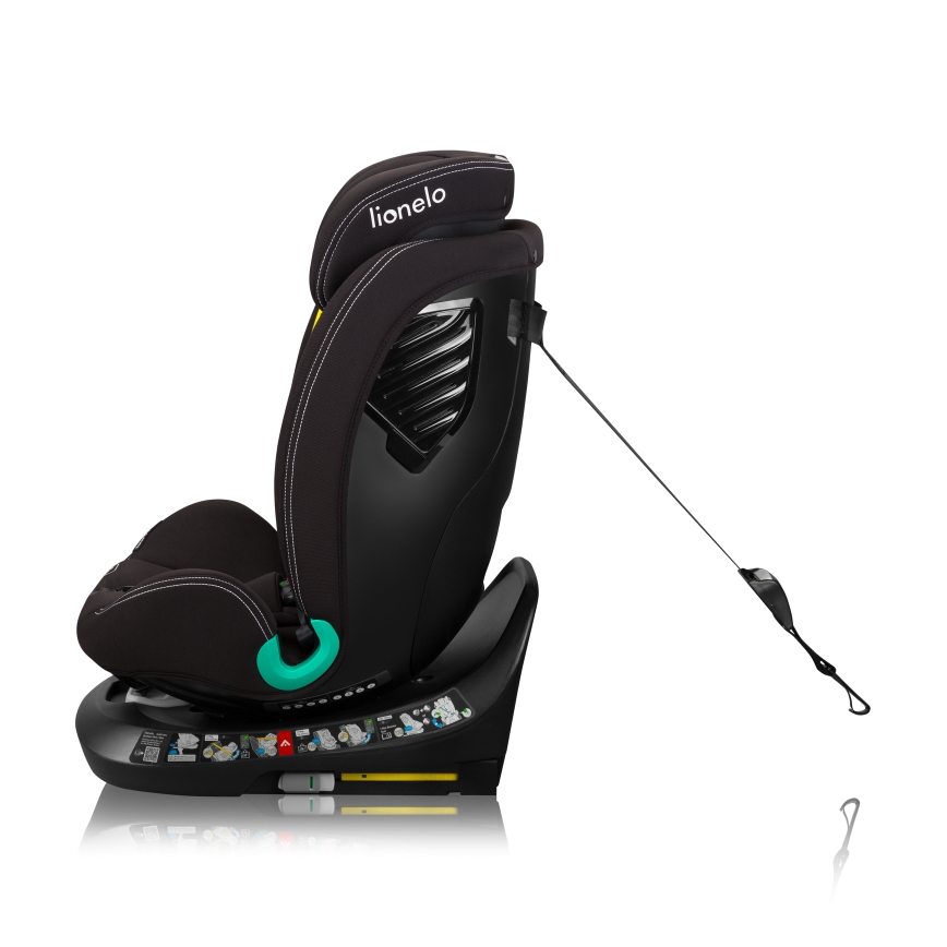Lionelo - Περιστρεφόμενο παιδικό κάθισμα αυτοκινήτου με βάση BASTIAAN ONE i-Size 40-150 cm Μαύρο Carbon