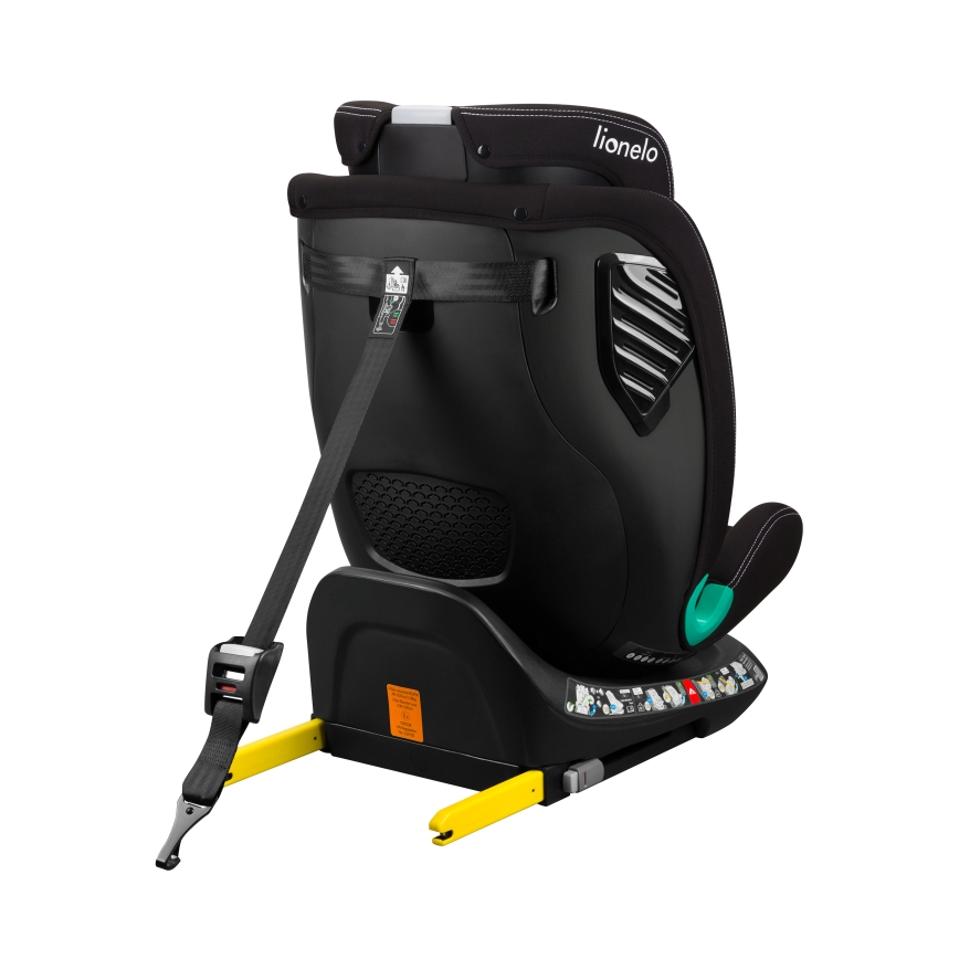 Lionelo - Περιστρεφόμενο παιδικό κάθισμα αυτοκινήτου με βάση BASTIAAN ONE i-Size 40-150 cm Μαύρο Carbon