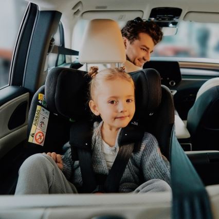Lionelo - Περιστρεφόμενο παιδικό κάθισμα αυτοκινήτου με βάση BRAVE i-Size 40-150 cm Μαύρο Carbon