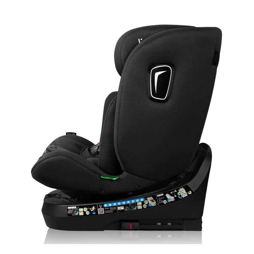 Lionelo - Περιστρεφόμενο παιδικό κάθισμα αυτοκινήτου με βάση BRAVE i-Size 40-150 cm Μαύρο Carbon