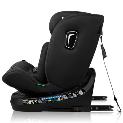 Lionelo - Περιστρεφόμενο παιδικό κάθισμα αυτοκινήτου με βάση BRAVE i-Size 40-150 cm Μαύρο Carbon