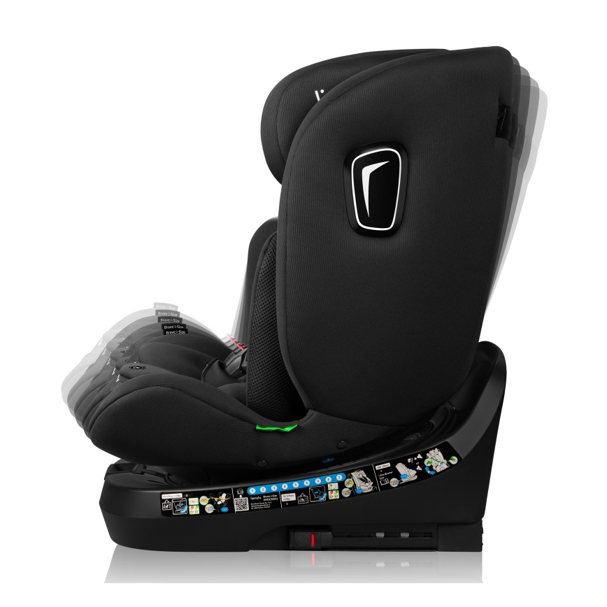 Lionelo - Περιστρεφόμενο παιδικό κάθισμα αυτοκινήτου με βάση BRAVE i-Size 40-150 cm Μαύρο Carbon