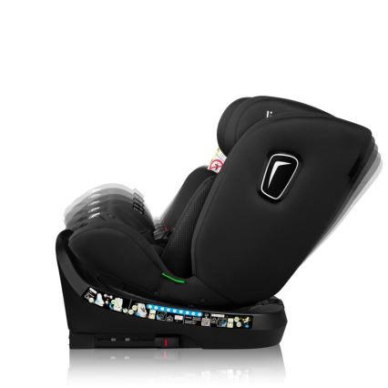Lionelo - Περιστρεφόμενο παιδικό κάθισμα αυτοκινήτου με βάση BRAVE i-Size 40-150 cm Μαύρο Carbon