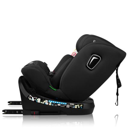 Lionelo - Περιστρεφόμενο παιδικό κάθισμα αυτοκινήτου με βάση BRAVE i-Size 40-150 cm Μαύρο Carbon