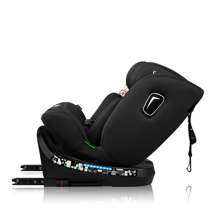 Lionelo - Περιστρεφόμενο παιδικό κάθισμα αυτοκινήτου με βάση BRAVE i-Size 40-150 cm Μαύρο Carbon
