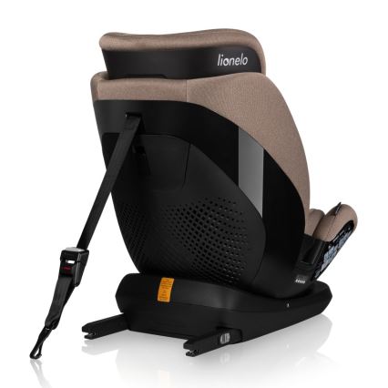 Lionelo - Περιστρεφόμενο παιδικό κάθισμα αυτοκινήτου με βάση LAVENDER i-Size 76-150 cm Μπεζ Latte