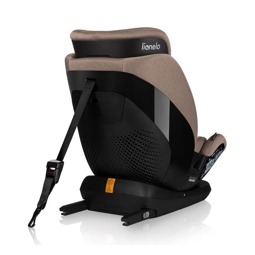 Lionelo - Περιστρεφόμενο παιδικό κάθισμα αυτοκινήτου με βάση LAVENDER i-Size 76-150 cm Μπεζ Latte