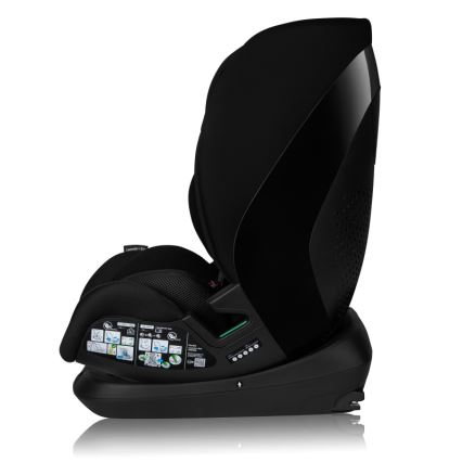 Lionelo - Περιστρεφόμενο παιδικό κάθισμα αυτοκινήτου με βάση LAVENDER i-Size 76–150 εκ., Black Carbon