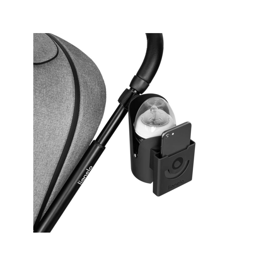 Lionelo - Ποτηροθήκη για παιδικό καρότσι OVE Μαύρο Όνυξ