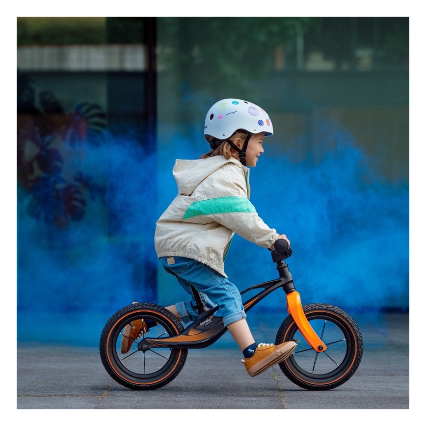 Lionelo - Ποδήλατο Ισορροπίας BART AIR μαύρο/πορτοκαλί