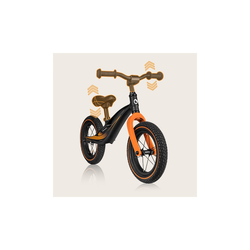 Lionelo - Ποδήλατο Ισορροπίας BART AIR μαύρο/πορτοκαλί