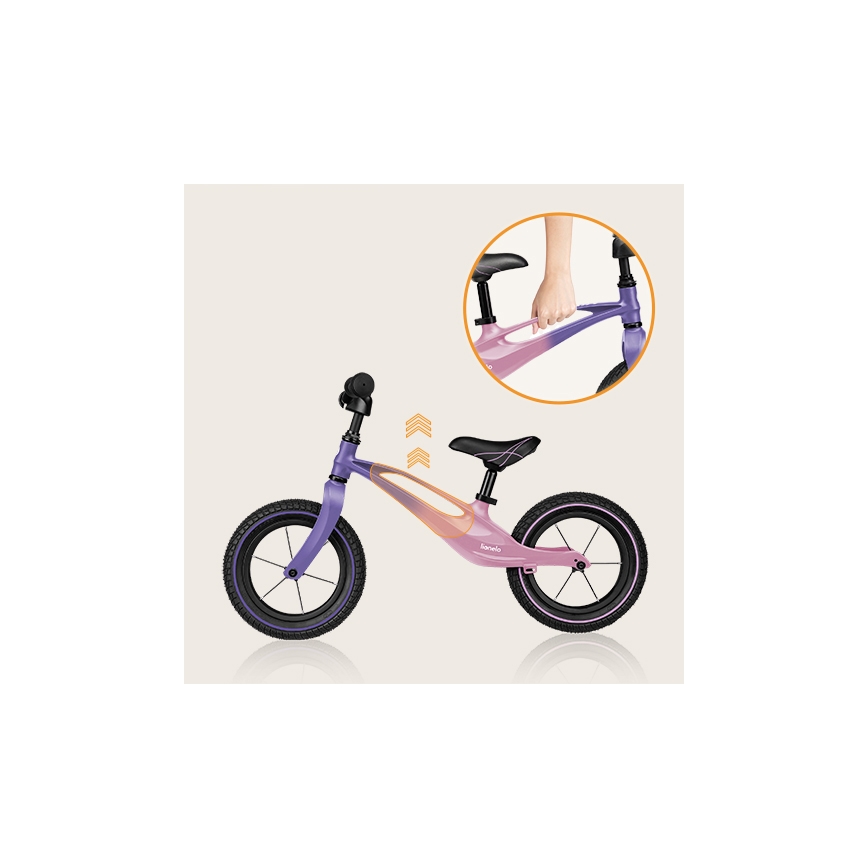 Lionelo - Ποδήλατο Ισορροπίας BART AIR μωβ/ροζ