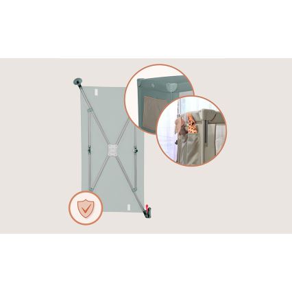 Lionelo - Ταξιδιωτική κούνια 3 σε 1 ELLEN σε χρώμα φασκόμηλου