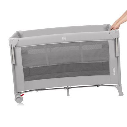 Lionelo - Ταξιδιωτική κούνια 3-σε-1 ELLEN Γκρι Concrete