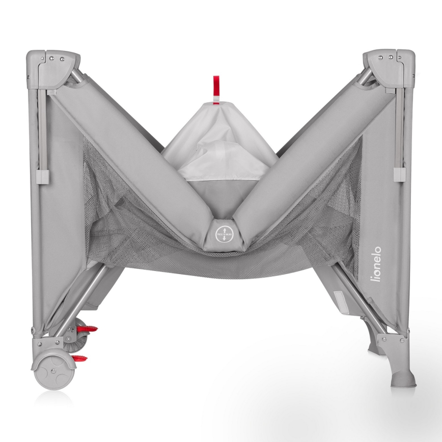 Lionelo - Ταξιδιωτική κούνια 3-σε-1 ELLEN Γκρι Concrete
