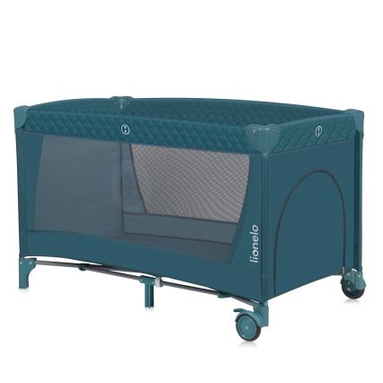 Lionelo - Ταξιδιωτική κούνια FLOWER Πράσινο-Τουρκουάζ