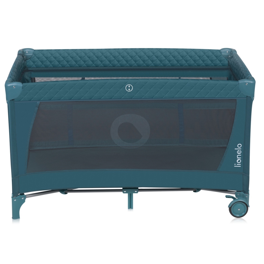 Lionelo - Ταξιδιωτική κούνια FLOWER Πράσινο-Τουρκουάζ