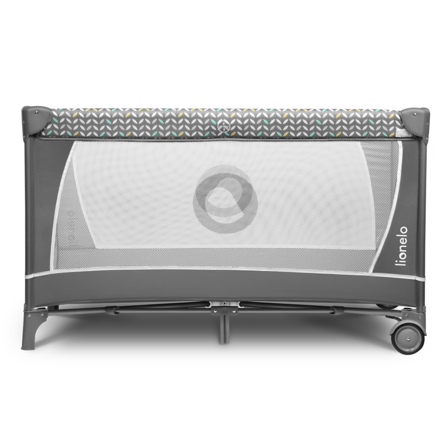 Lionelo - Ταξιδιωτική κούνια FLOWER Γκρι Σκανδιναβική