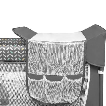 Lionelo - Ταξιδιωτική κούνια FLOWER Γκρι Σκανδιναβική