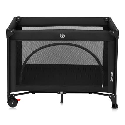 Lionelo - Ταξιδιωτική κούνια LAURA Black Carbon