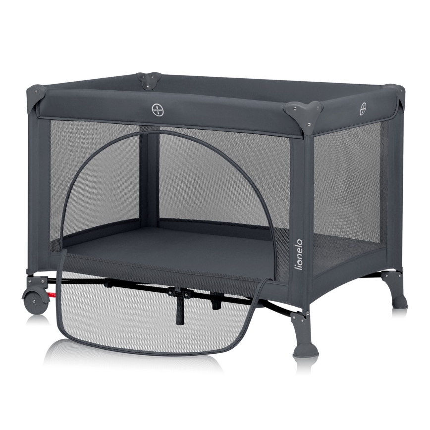 Lionelo - Ταξιδιωτική κούνια LAURA Γκρι Τσιμέντο