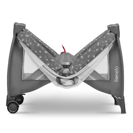 Lionelo - Ταξιδιωτική κούνια STEFI PLUS σε γκρι και λευκό