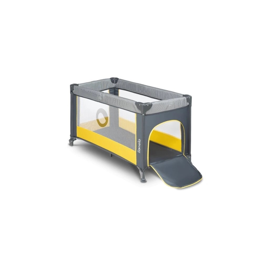 Lionelo - Ταξιδιωτική κούνια STEFI γκρι/κίτρινη