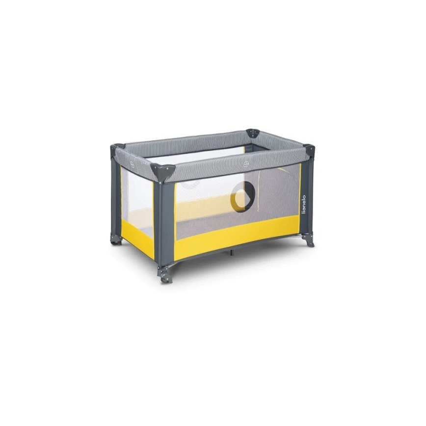 Lionelo - Ταξιδιωτική κούνια STEFI γκρι/κίτρινη