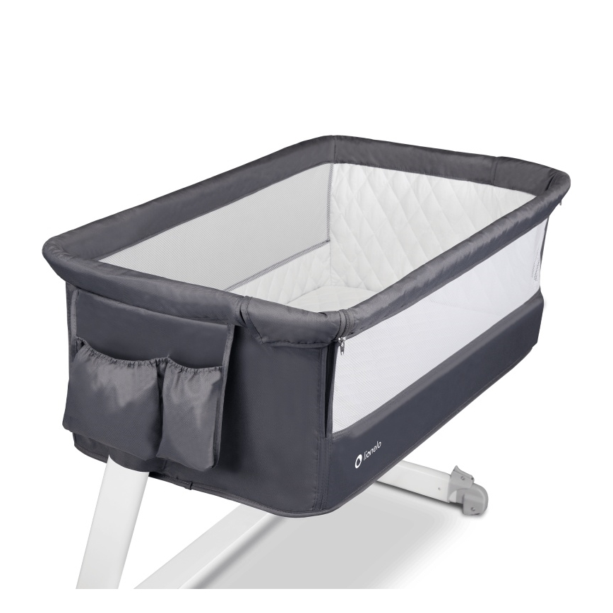 Lionelo - Ταξιδιωτική κούνια THEO Σκούρο γκρι