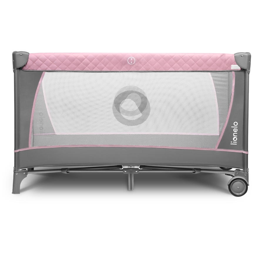 Lionelo - Ταξιδιωτικό κρεβατάκι FLOWER Flamingo