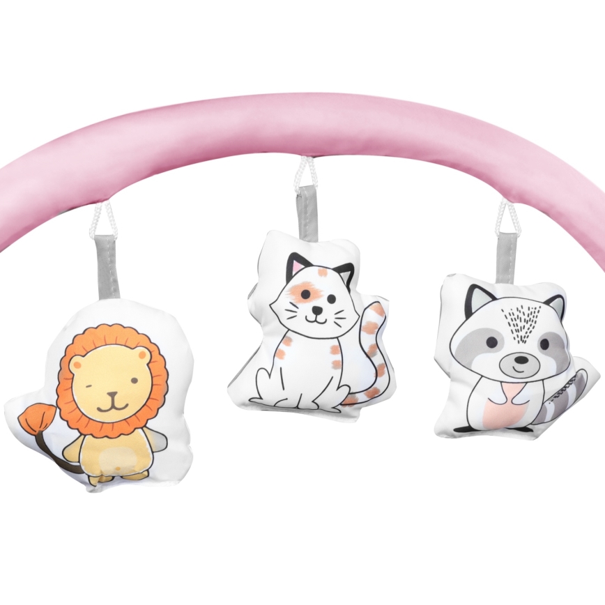 Lionelo - Ταξιδιωτικό κρεβατάκι FLOWER Flamingo