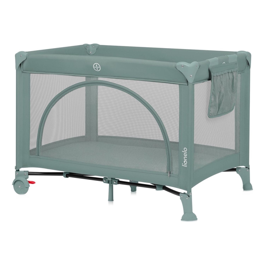 Lionelo - Ταξιδιωτικό κρεβατάκι LAURA σε χρώμα Green Sage