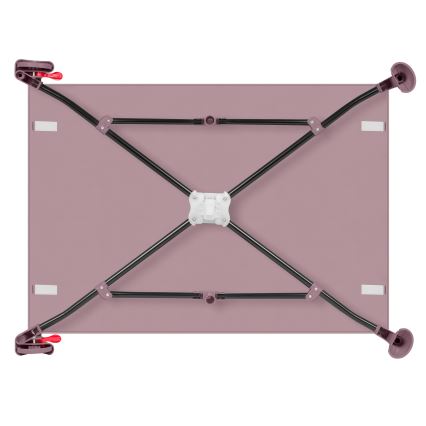 Lionelo - Ταξιδιωτικό κρεβατάκι LAURA ροζ-μπεζ