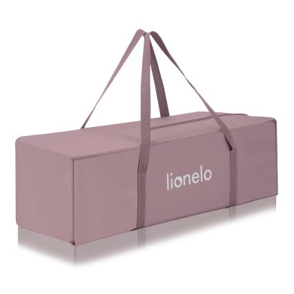 Lionelo - Ταξιδιωτικό κρεβατάκι LAURA ροζ-μπεζ
