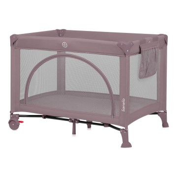 Lionelo - Ταξιδιωτικό κρεβατάκι LAURA Ροζ Νουντ