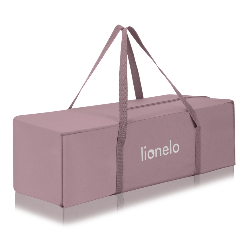 Lionelo - Ταξιδιωτικό κρεβατάκι LAURA Ροζ Νουντ