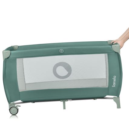 Lionelo - Ταξιδιωτικό κρεβατάκι STEFI PLUS σε απόχρωση ελιάς