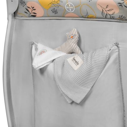 Lionelo - Ταξιδιωτικό κρεβατάκι STEFI PLUS Ροζ Κίτρινο