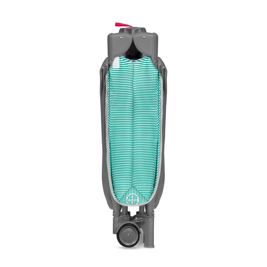 Lionelo - Ταξιδιωτικό κρεβατάκι SVEN PLUS γκρι/τυρκουάζ