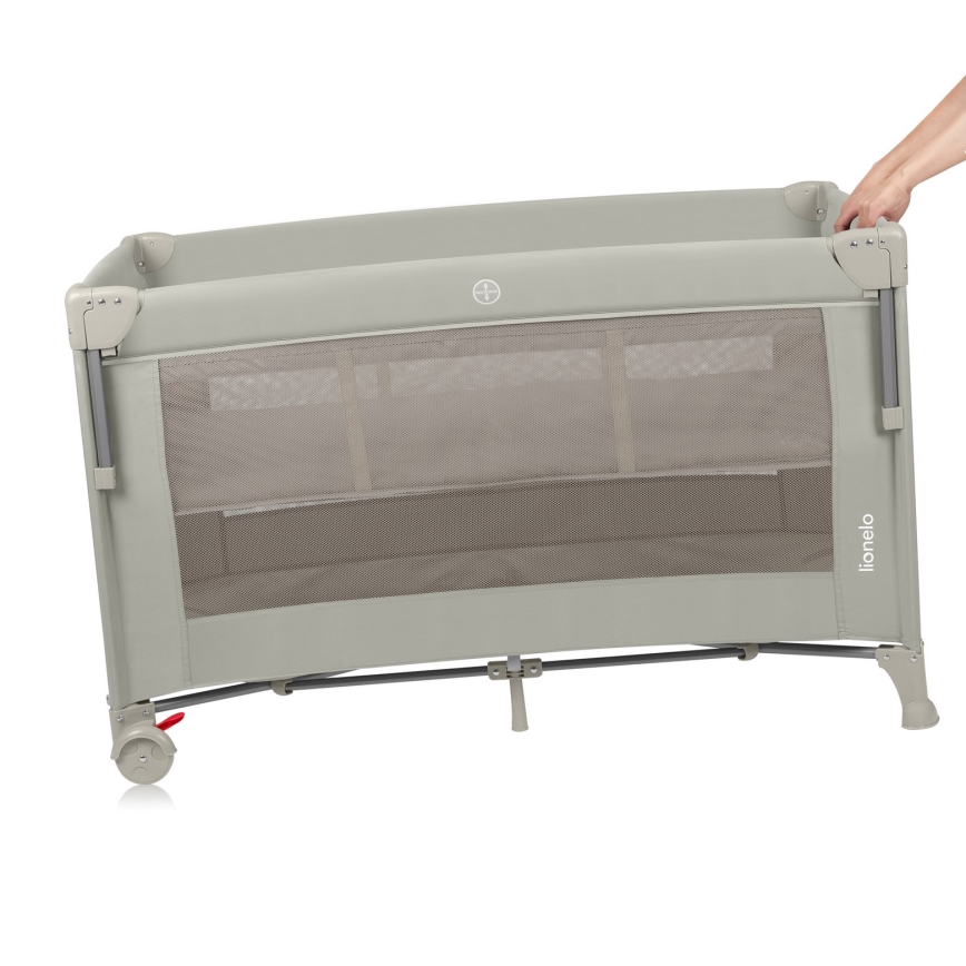 Lionelo - Ταξιδιωτικό παιδικό κρεβατάκι 3 σε 1 ELLEN Μπεζ Άμμος