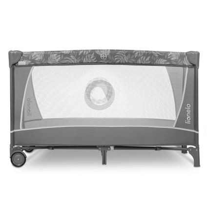 Lionelo - Ταξιδιωτικό παρκοκρέβατο FLOWER, χρώμα Grey Stone