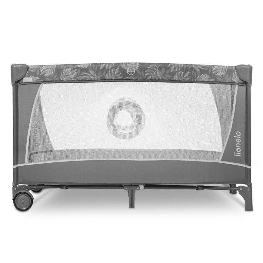 Lionelo - Ταξιδιωτικό παρκοκρέβατο FLOWER, χρώμα Grey Stone