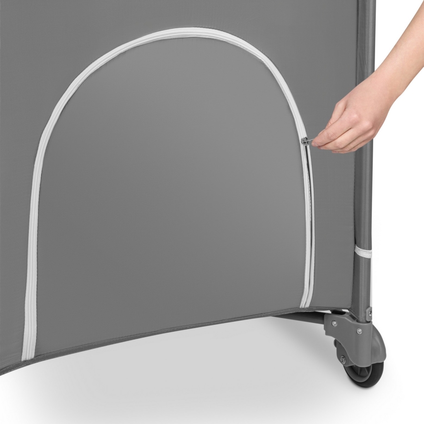 Lionelo - Ταξιδιωτικό παρκοκρέβατο FLOWER, χρώμα Grey Stone