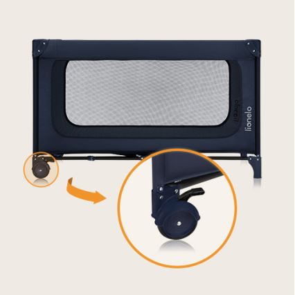 Lionelo - Ταξιδιωτικό παρκοκρέβατο JASMIN EASY FOLD Ναυτικό μπλε