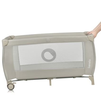 Lionelo - ταξιδιωτικό παρκοκρέβατο STEFI PLUS, μπεζ καπουτσίνο