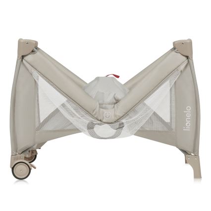 Lionelo - ταξιδιωτικό παρκοκρέβατο STEFI PLUS, μπεζ καπουτσίνο
