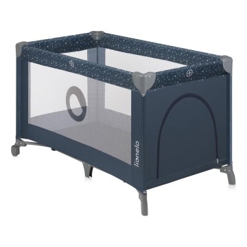 Lionelo - Ταξιδιωτικό παρκοκρέβατο STEFI Μπλε-Γκρι