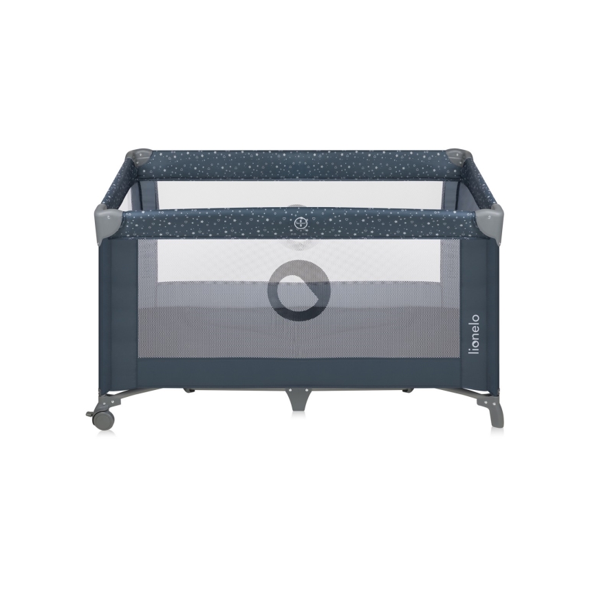 Lionelo - Ταξιδιωτικό παρκοκρέβατο STEFI Μπλε-Γκρι