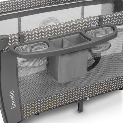 Lionelo - Ταξιδιωτικό παρκοκρέβατο SVEN PLUS γκρι